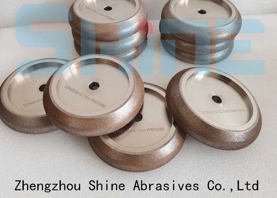 127x22,2x12,7 mm roue d'affûtage CBN électroplatée pour scies à bande