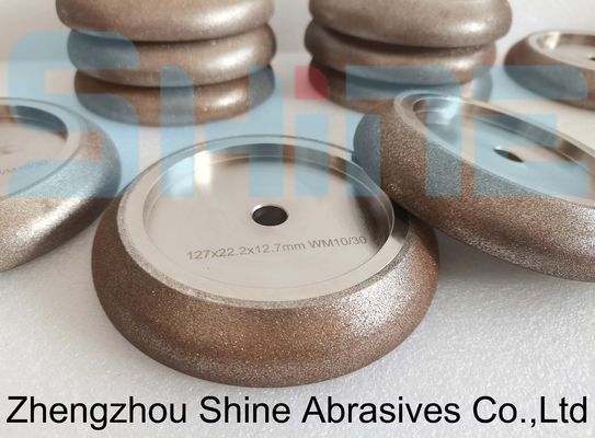 Apertisseur de scie à bande 5" 10/30 ° CBN Roues de meulage pour bois Mizer Scie à bande